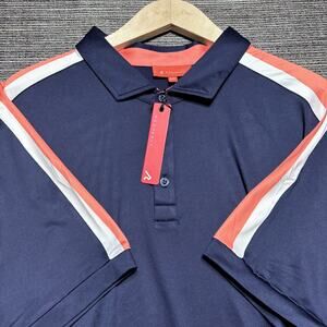Redvanly Sevigne Polo Shirt Men's 2XL Navy Blue Short Sleeve Golf R2512B